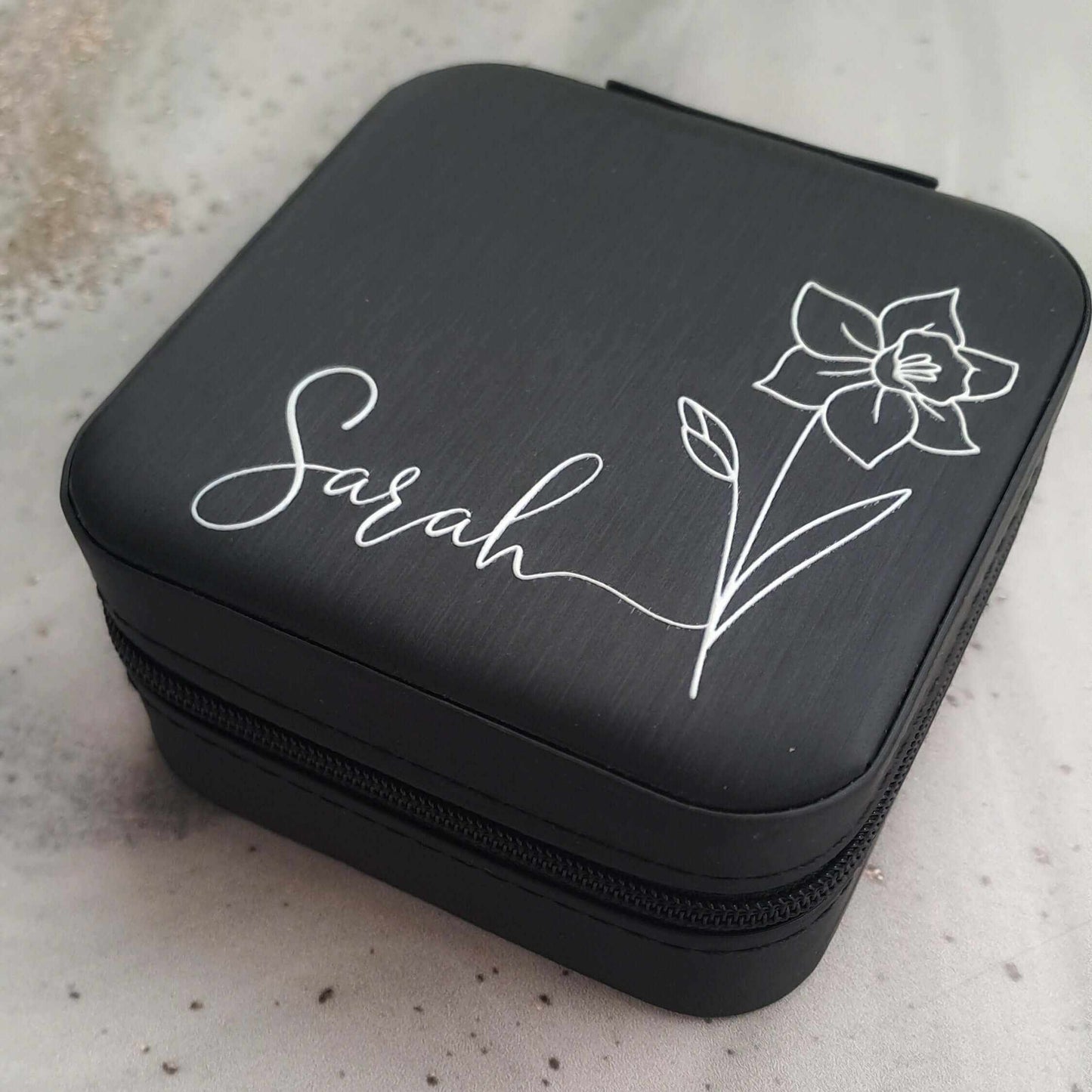 Birth flower personalised Jewellery Box Gift Smooches Bridal