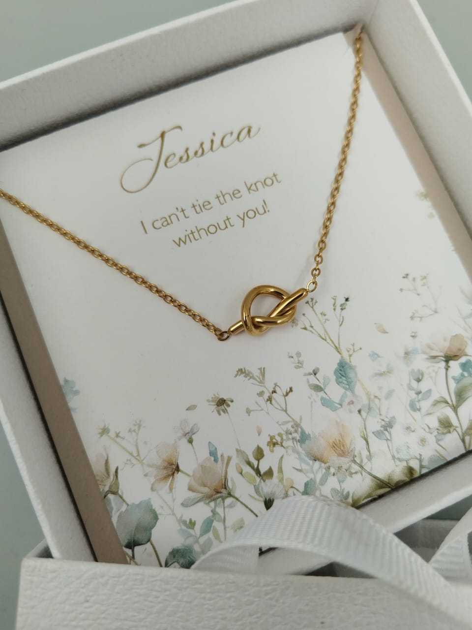 Personalised Knot Necklace – Bridesmaid Proposal Gift