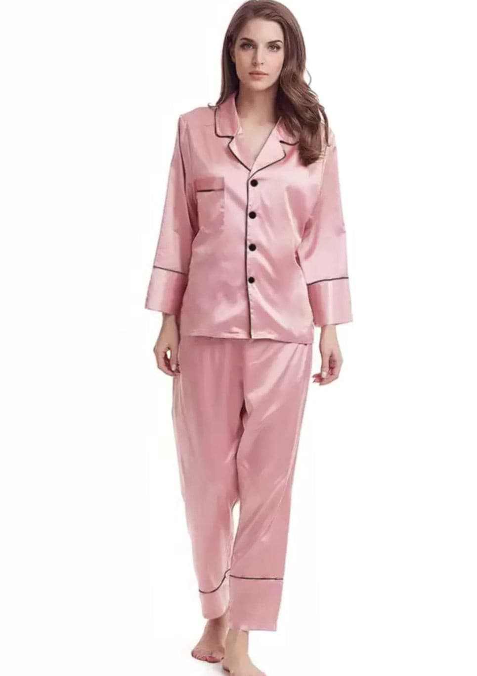 Long Pyjama set-Dusty pink Pyjamas Smooches Bridal