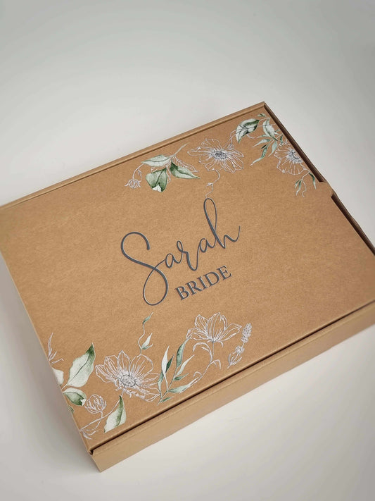 Personalised Kraft Gift Box Gift Smooches Bridal