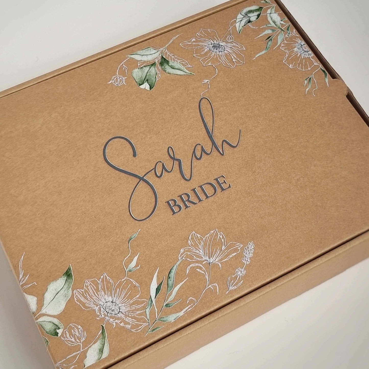 Personalised Kraft Gift Box Gift Smooches Bridal