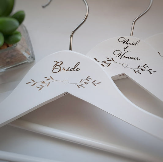 Bridal Party Hangers- White