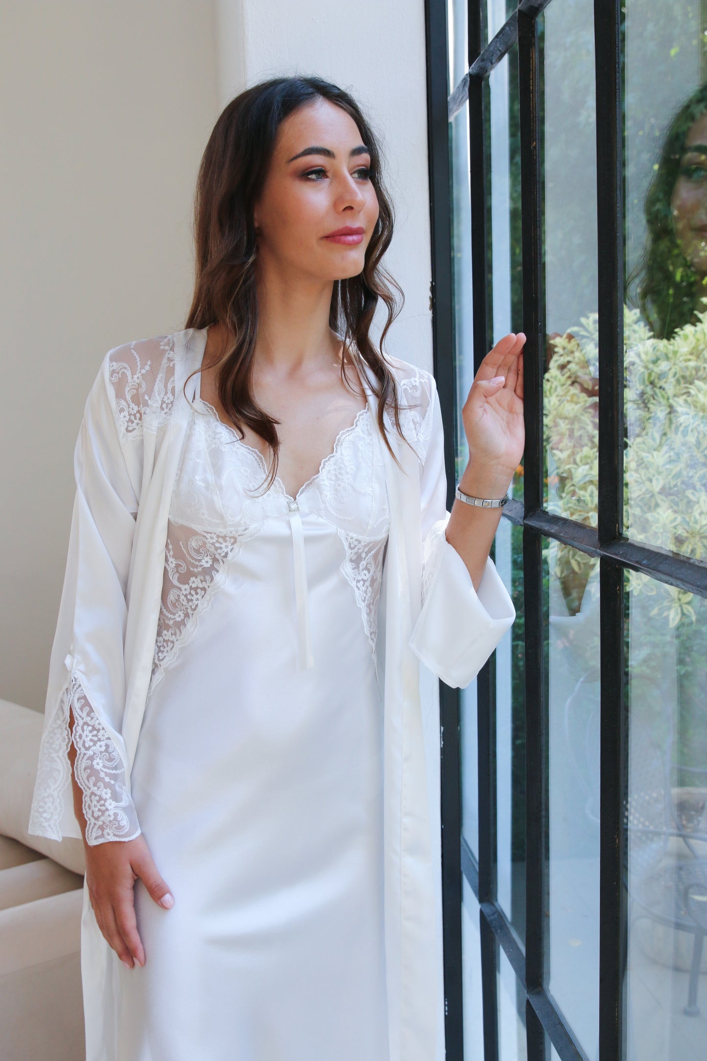 Sia 2 piece luxury Bridal robe  nightgown