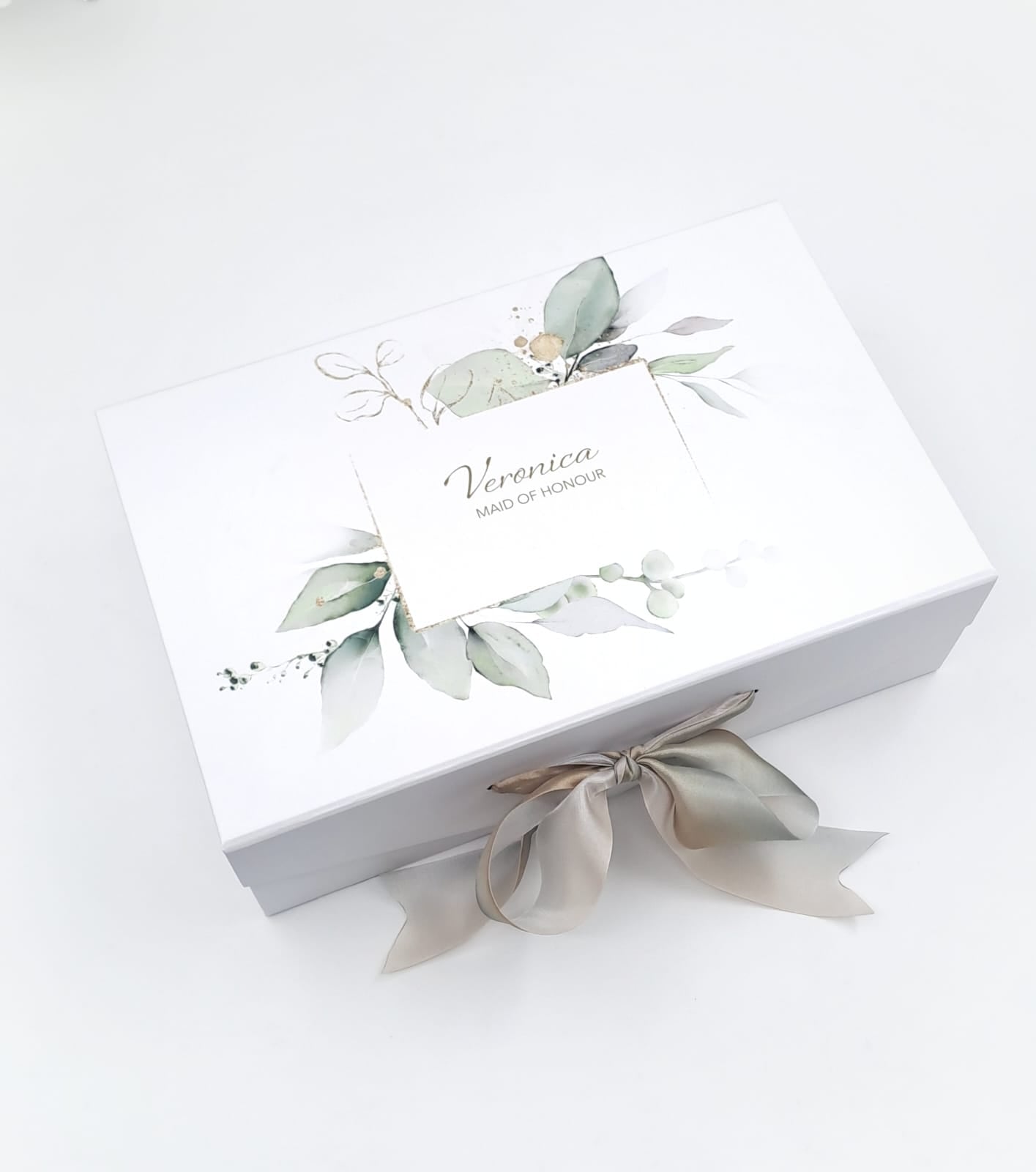 Personalised Deluxe Gift Box-Botanical Sage frame