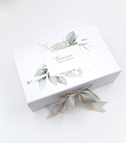 Personalised Deluxe Gift Box-Botanical Sage frame