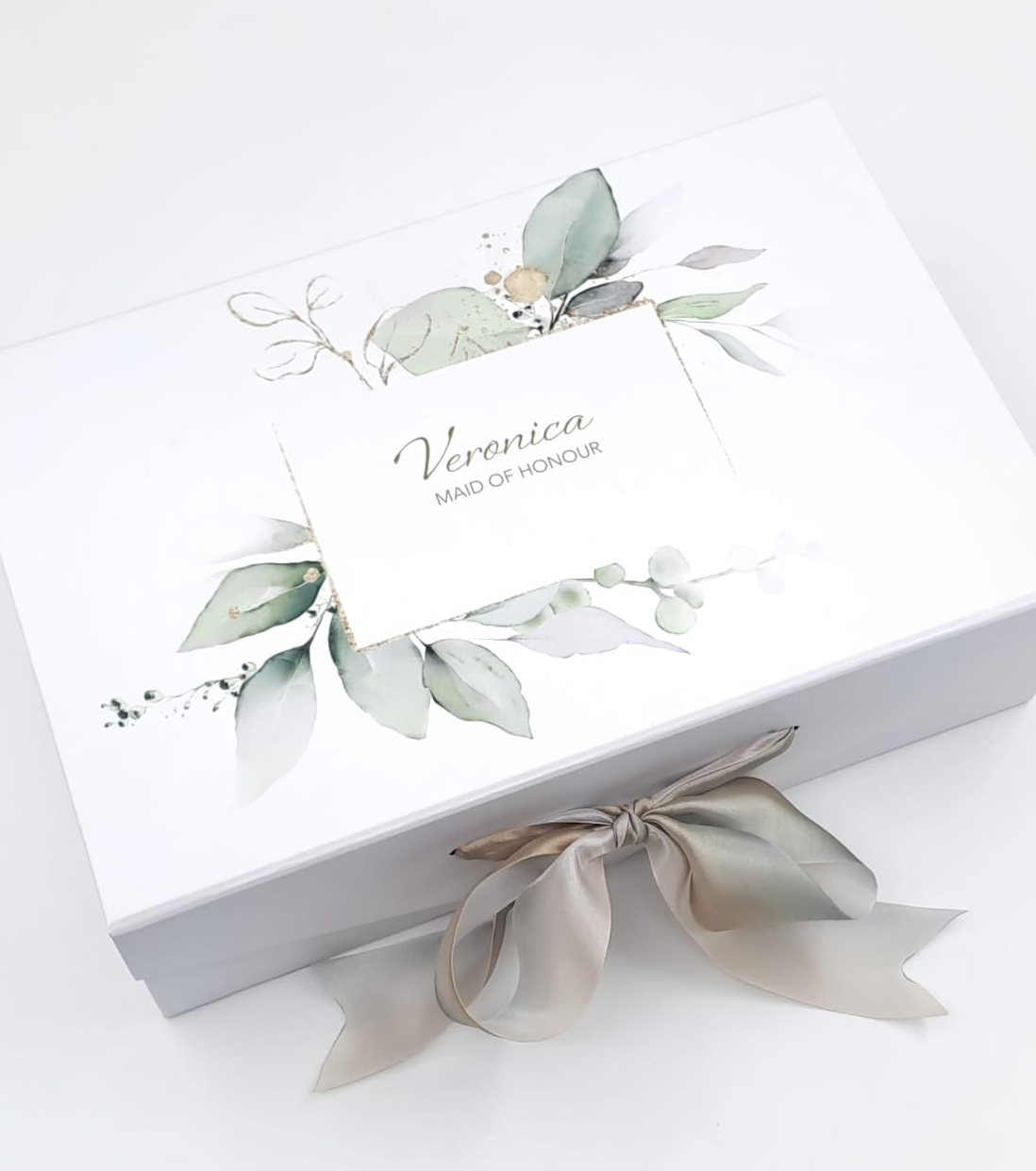 Personalised Deluxe Gift Box-Botanical Sage frame