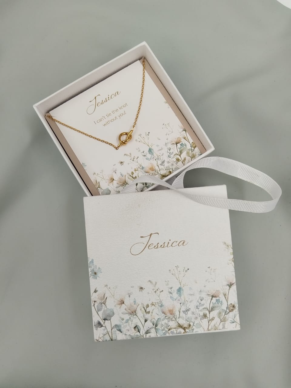 Personalised Knot Necklace – Bridesmaid Proposal Gift