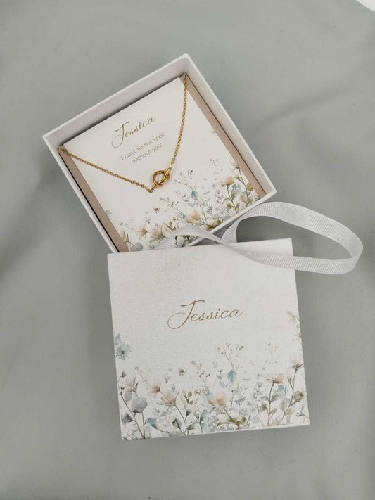 Personalised Knot Necklace – Bridesmaid Proposal Gift