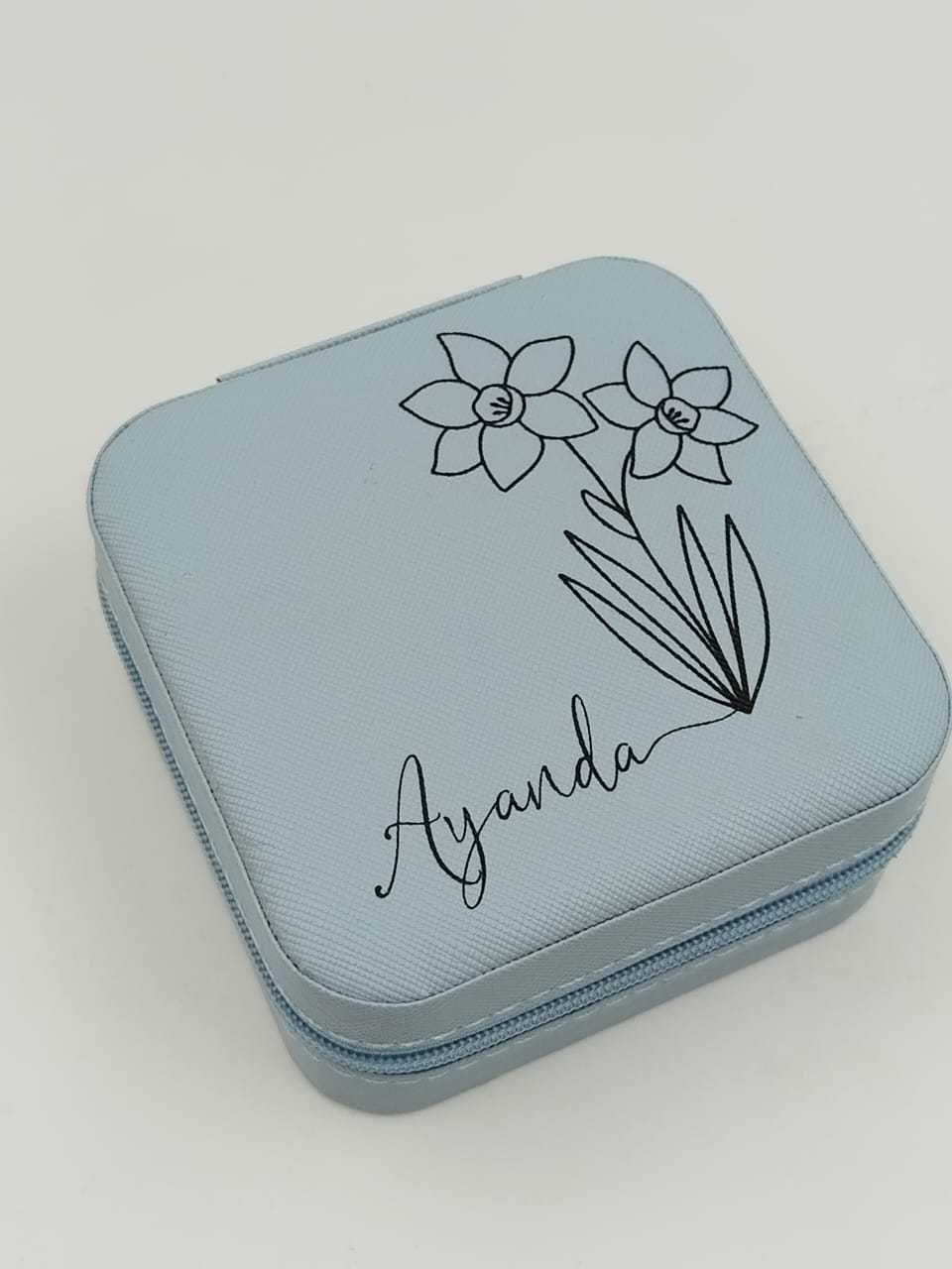 Birth flower personalised  Jewellery Box
