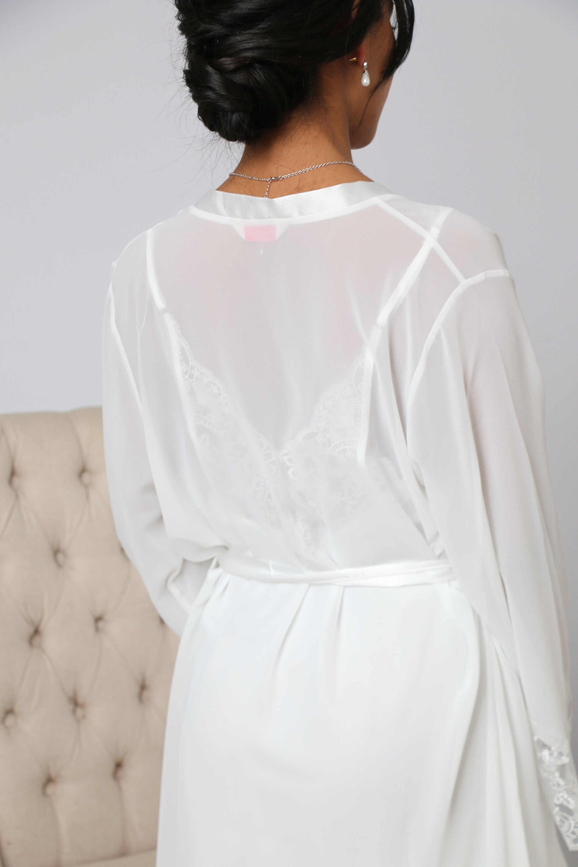 2 piece luxury Bridal robe nightgown - Smooches Bridal