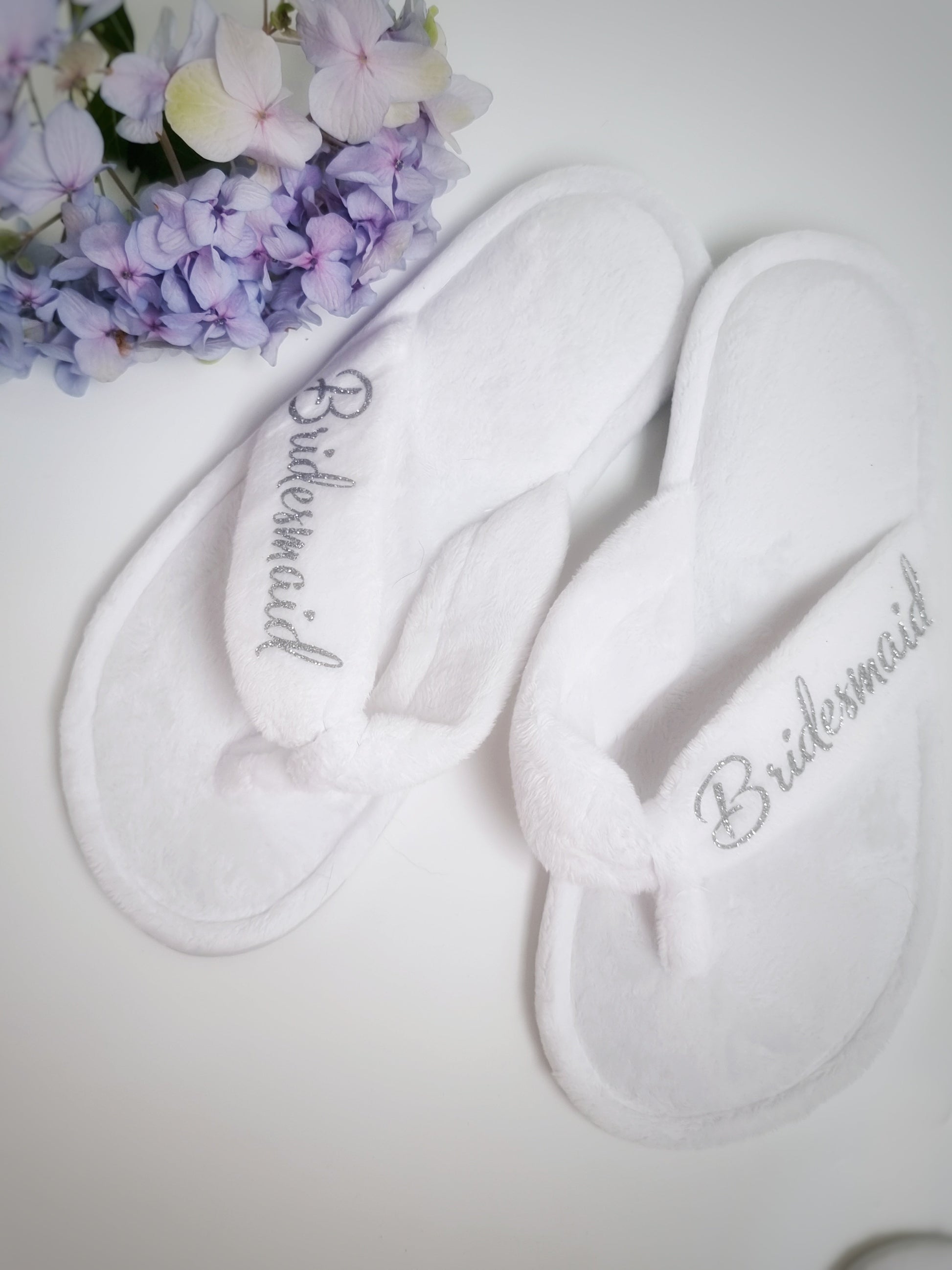 Bridal party thong towelling slippers - Smooches Bridal