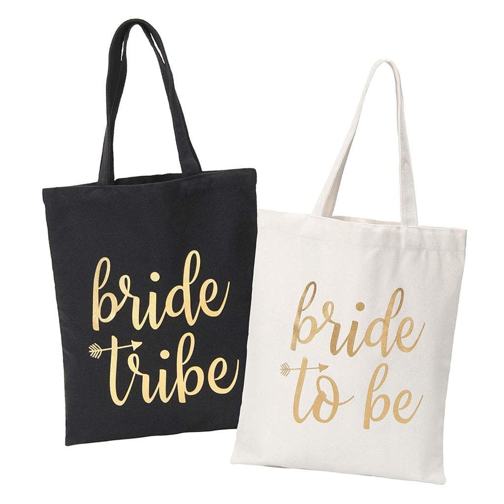 Bride to Be and Bride Tribe tote bags - Smooches Bridal
