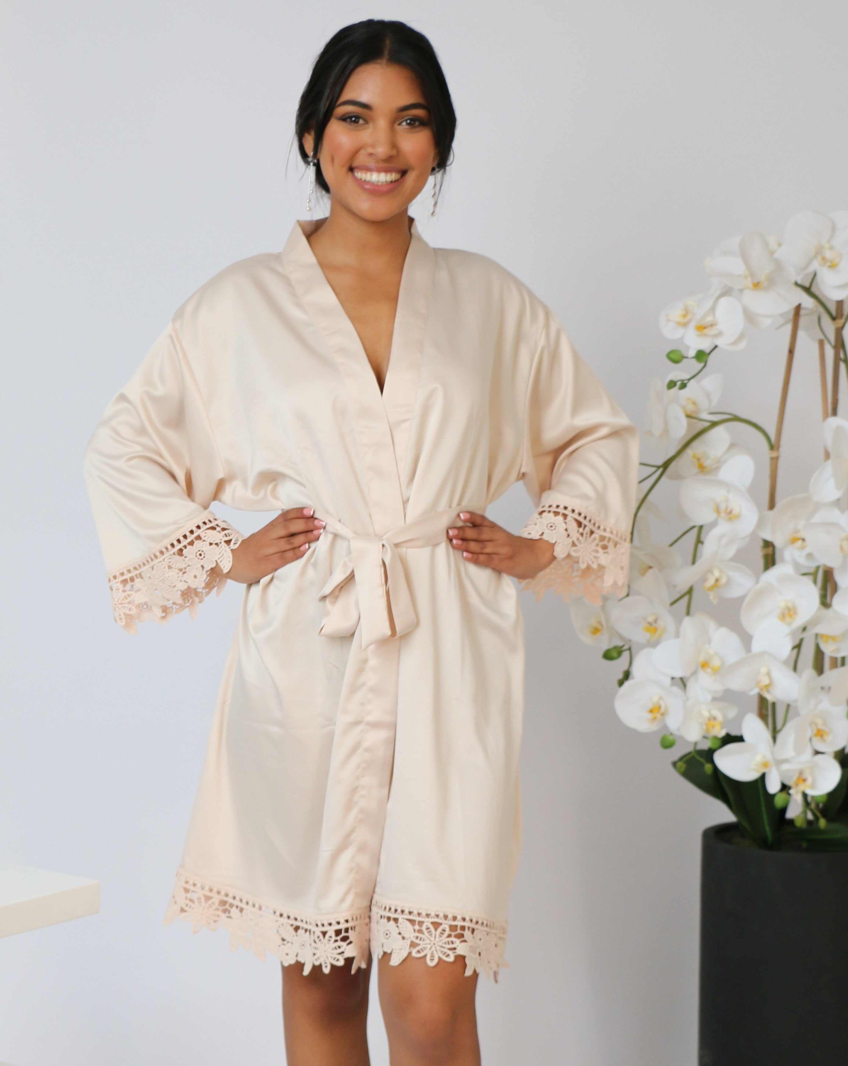 Shop Our Luxurious Satin Robes -Smooches Bridal – Smooches Bridal and Gifts