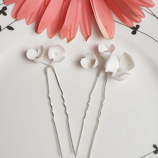 Floral hair pins - Smooches Bridal