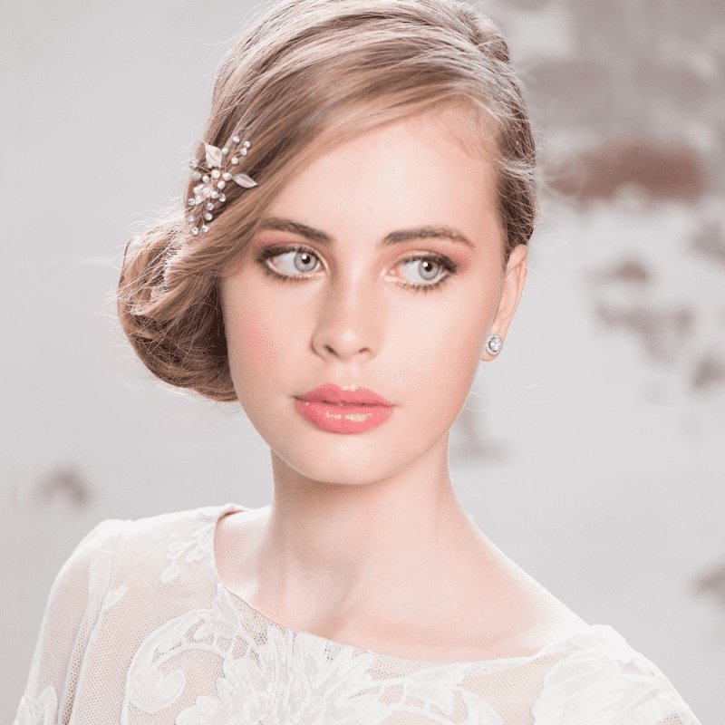 Francesca hair pin- blush - Smooches Bridal