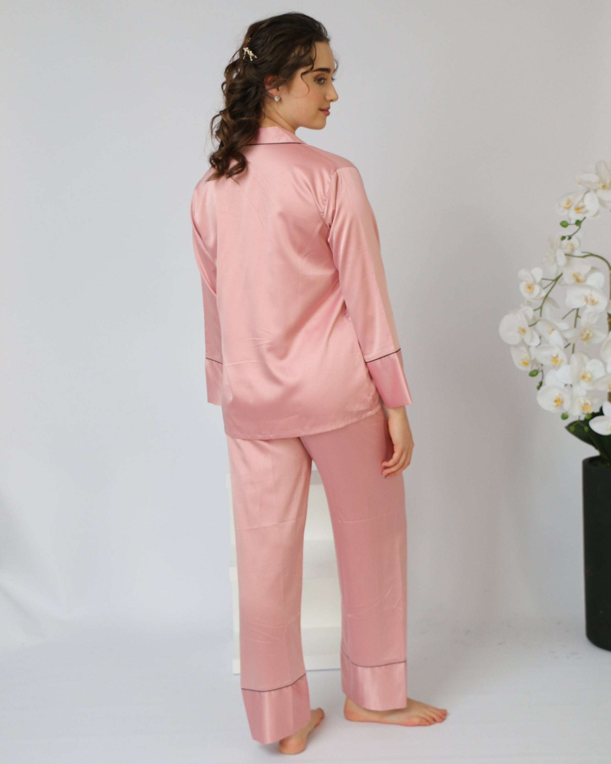 Long Pyjama set-Dusty pink - Smooches Bridal