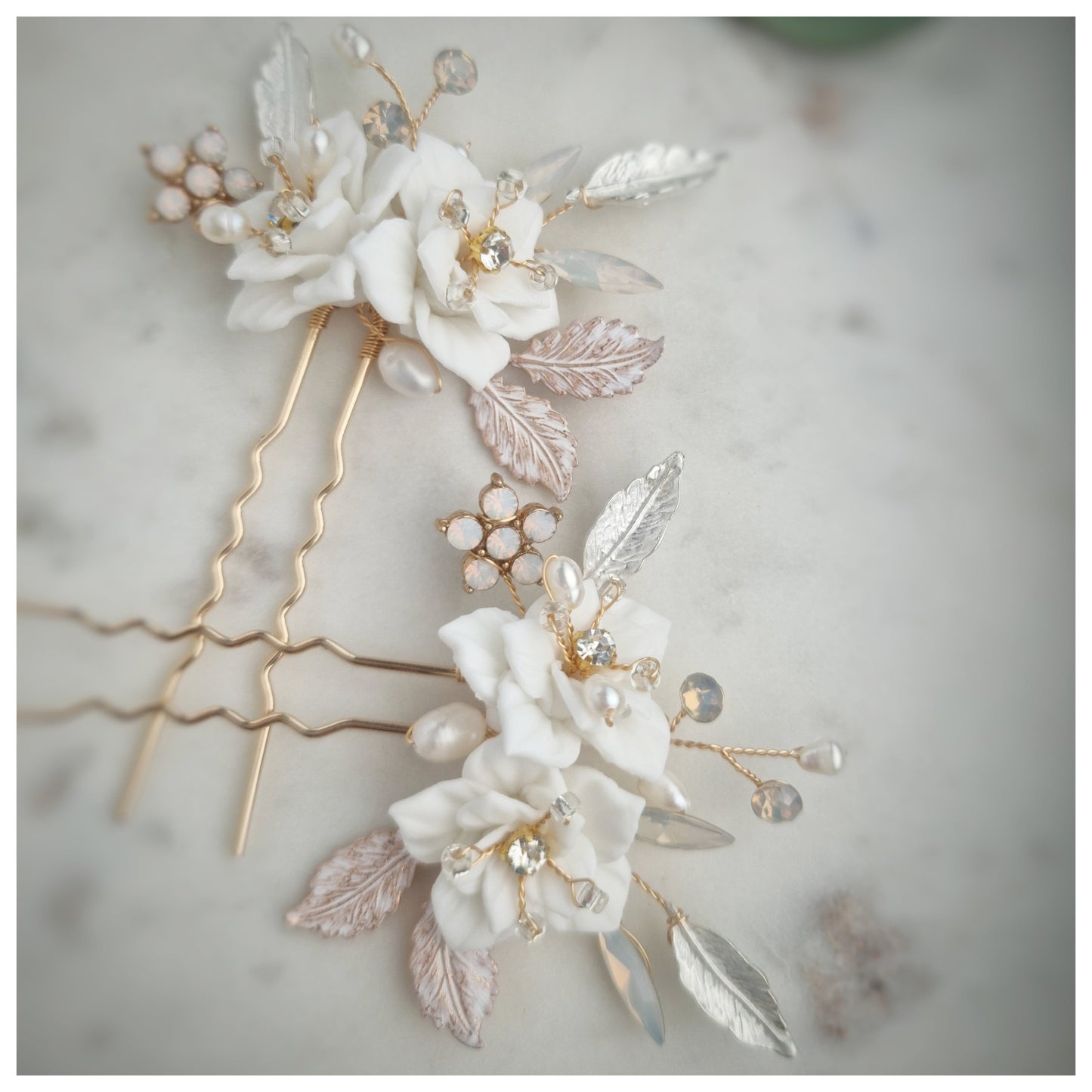 Val Bridal hair pins- gold - Smooches Bridal